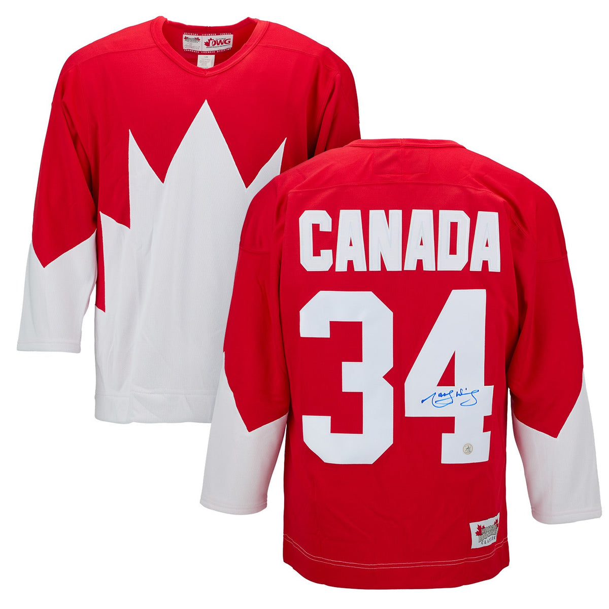 Marcel Dionne Autographed Team Canada Red Summit Series Jersey product image 3, provided for visual reference and product
