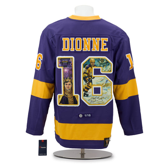 Marcel Dionne Signed Los Angeles Kings Royal impressionist Art Jersey #1/16 product image 1, provided for visual reference