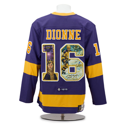 Marcel Dionne Signed Los Angeles Kings Royal impressionist Art Jersey #16/16 product image 1, provided for visual reference