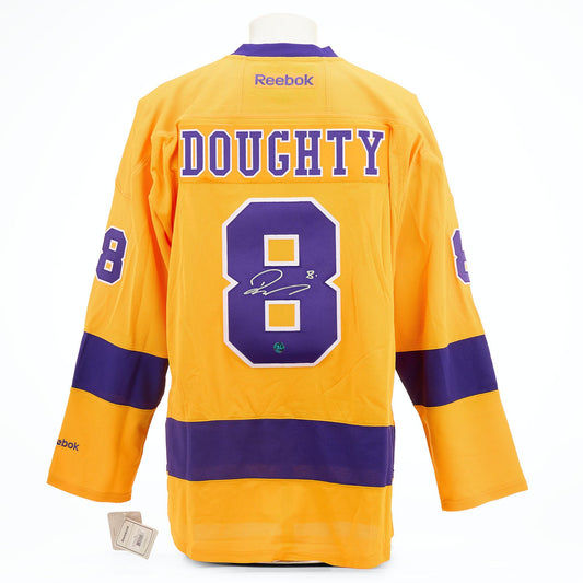 Drew Doughty Signed Los Angeles Kings Yellow Vintage Reebok Premier Jersey product image 1, provided for visual reference