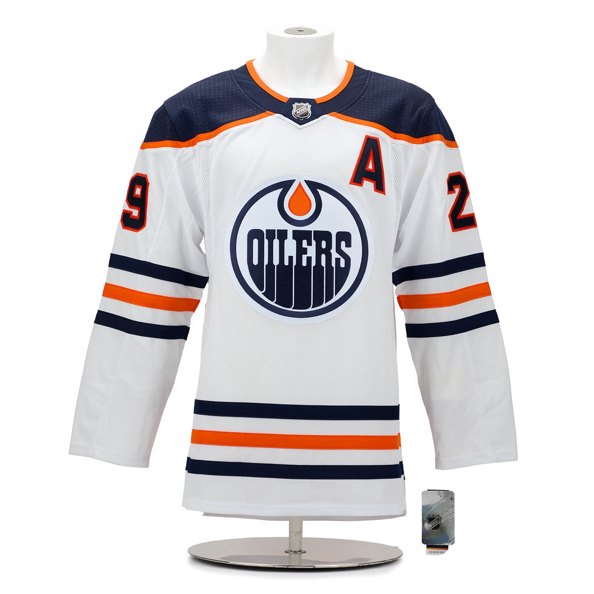 Leon Draisaitl Edmonton Oilers Signed 2020 Art Ross White adidas Jersey #22/29 product image 2, provided for visual