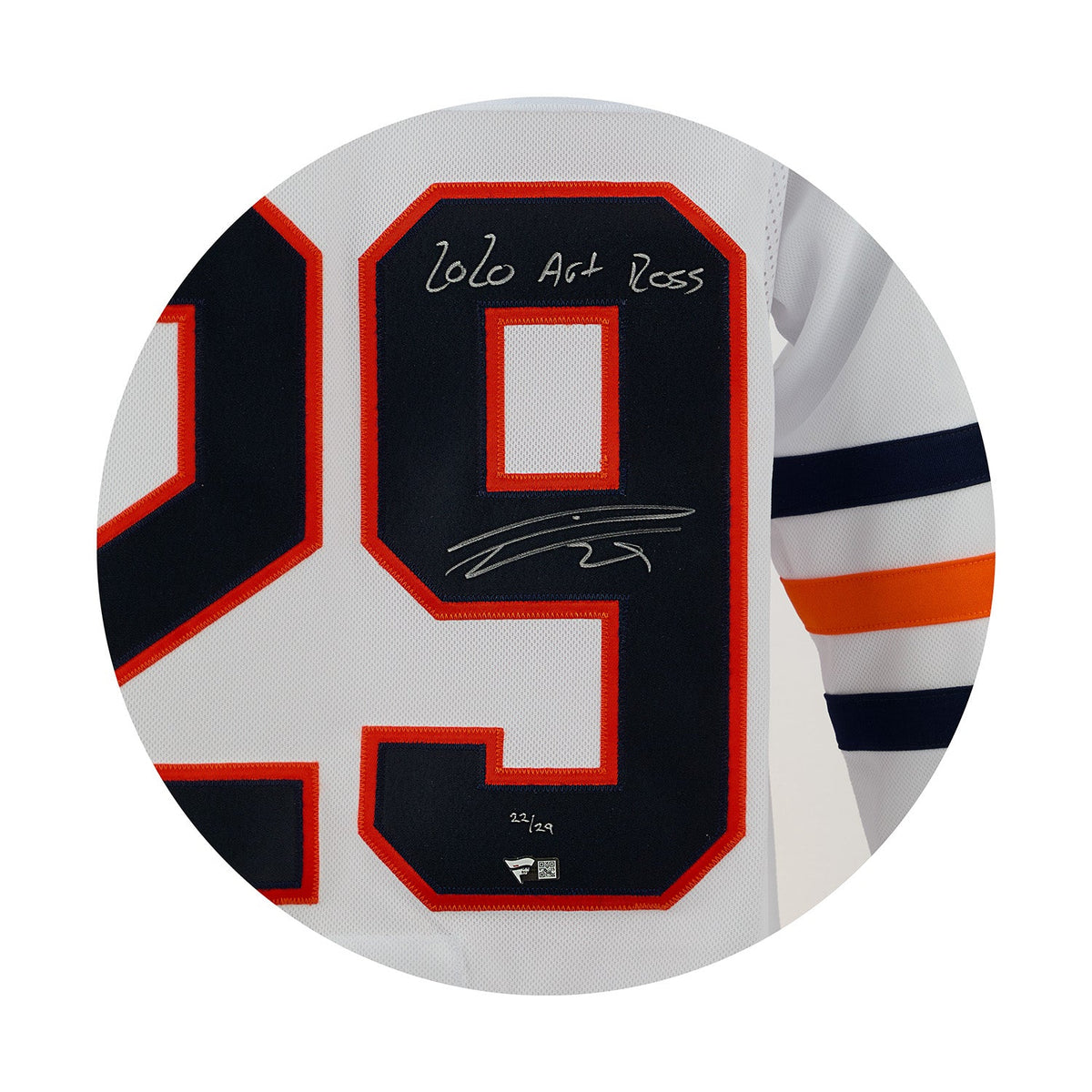 Leon Draisaitl Edmonton Oilers Signed 2020 Art Ross White adidas Jersey #22/29 product image 3, provided for visual