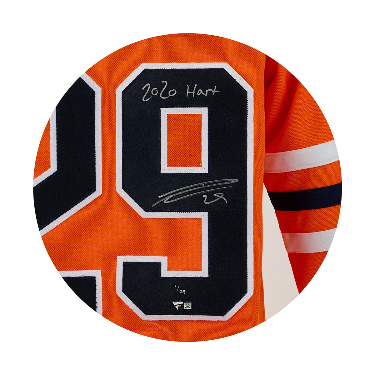 Leon Draisaitl Edmonton Oilers Signed & Inscribed MVP adidas Jersey #7/29 product image 3, provided for visual reference and