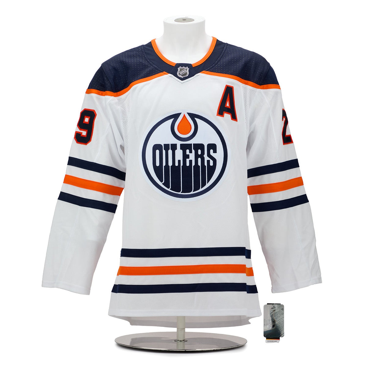 Leon Draisaitl Edmonton Oilers Signed 2020 Hart White adidas Jersey #9/29 product image 2, provided for visual reference and