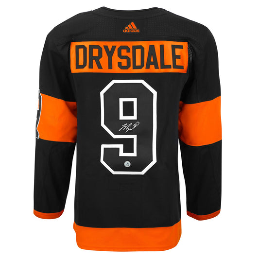 Jamie Drysdale Autographed Philadelphia Flyers Alternate Black adidas Jersey product image 1, provided for visual reference