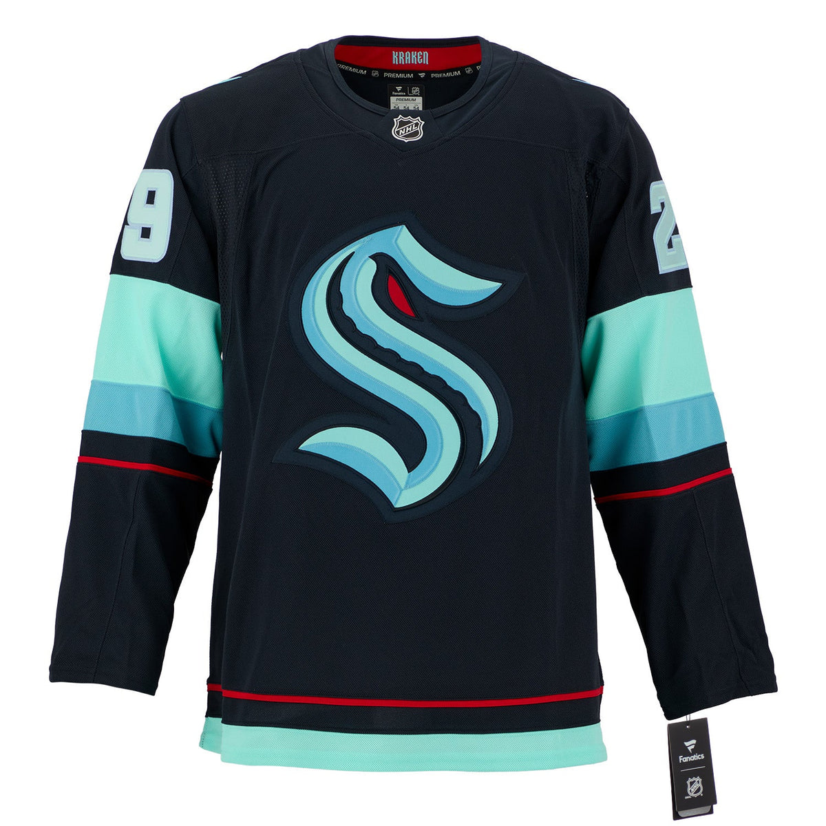 Vince Dunn Autographed Seattle Kraken Fanatics Premium Jersey product image 2, provided for visual reference and product