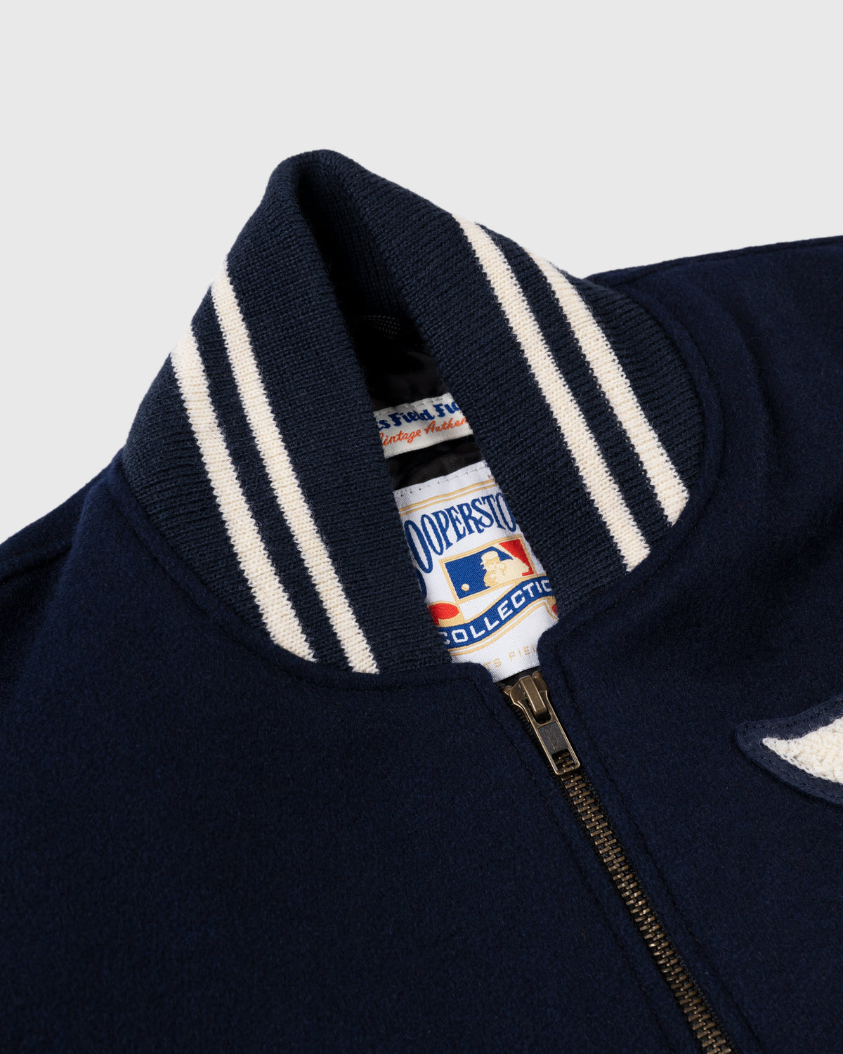Detroit Tigers 1955 Authentic Wool & Leather Varsity Jacket product image 2, provided for visual reference and product
