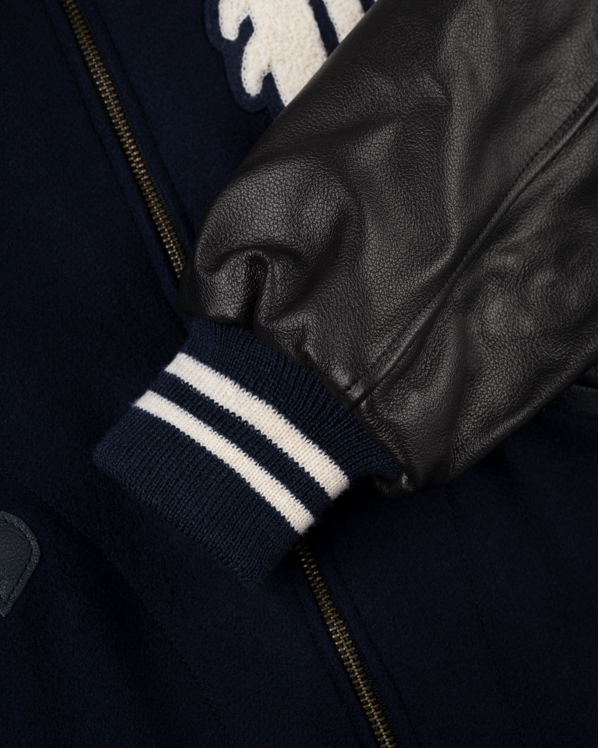 Detroit Tigers 1955 Authentic Wool & Leather Varsity Jacket product image 4, provided for visual reference and product