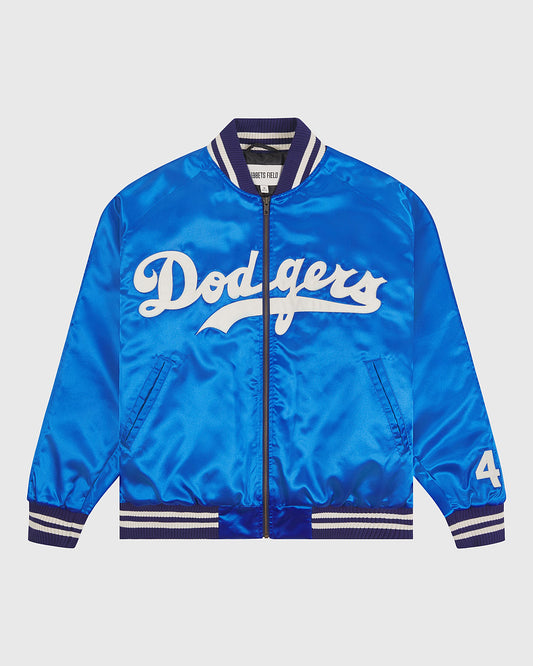 Brooklyn Dodgers 1947-50 Authentic All Satin Varsity Jacket product image 1, provided for visual reference and product