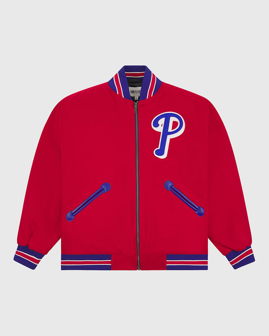Philadelphia Phillies 1949 Authentic All Wool Varsity Jacket product image 1, provided for visual reference and product