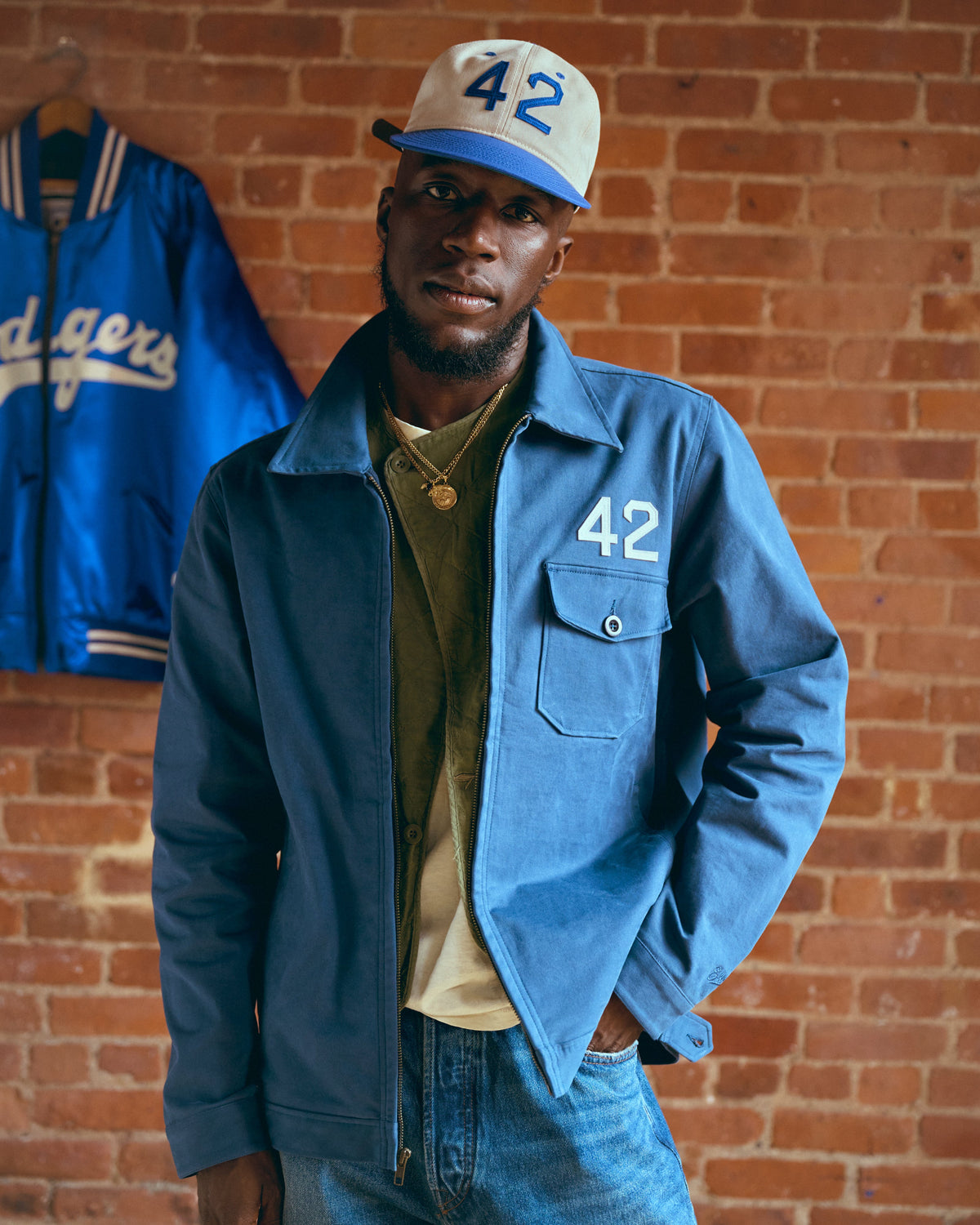 Jackie Robinson Cotton Grounds Crew Jacket product image 6, provided for visual reference and product detail review