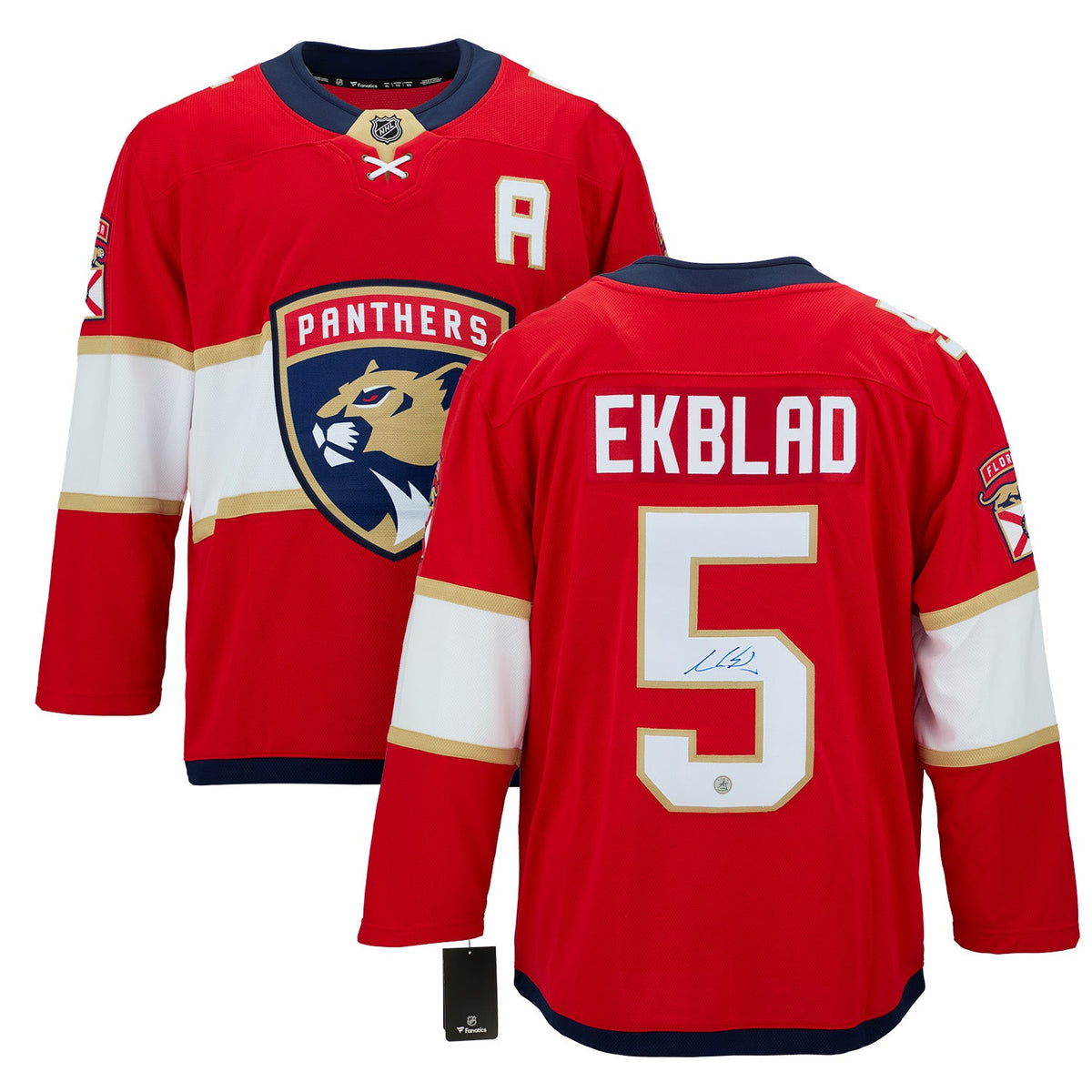 Aaron Ekblad Autographed Florida Panthers Fanatics Breakaway Jersey product image 3, provided for visual reference and