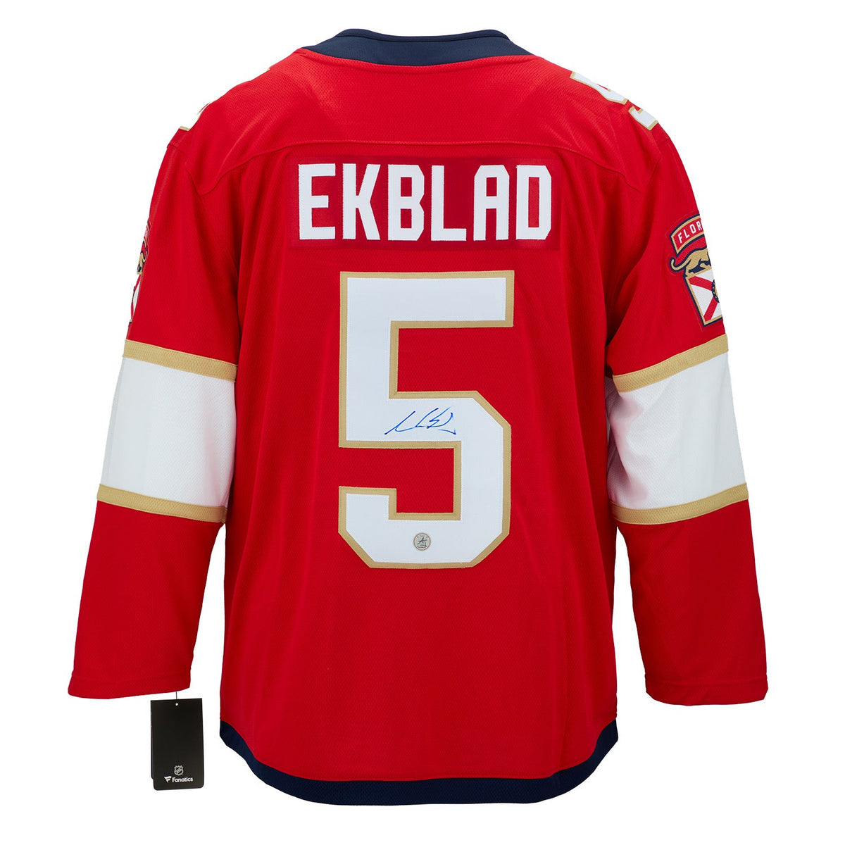 Aaron Ekblad Autographed Florida Panthers Fanatics Breakaway Jersey product image 1, provided for visual reference and