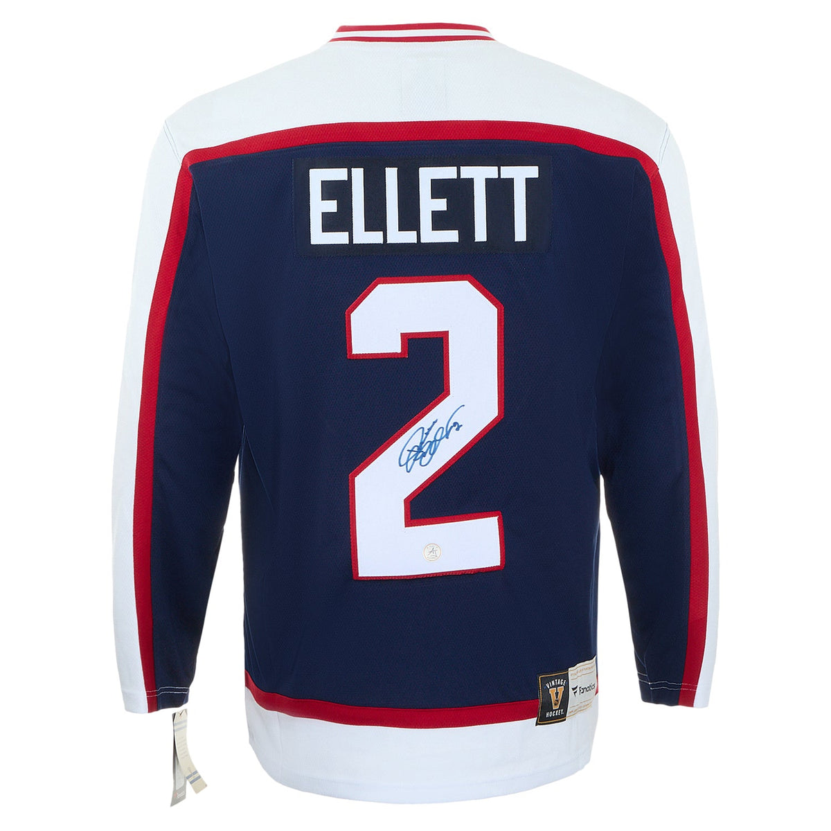 Dave Ellett Autographed Winnipeg Jets Throwback Breakaway Jersey product image 1, provided for visual reference and product