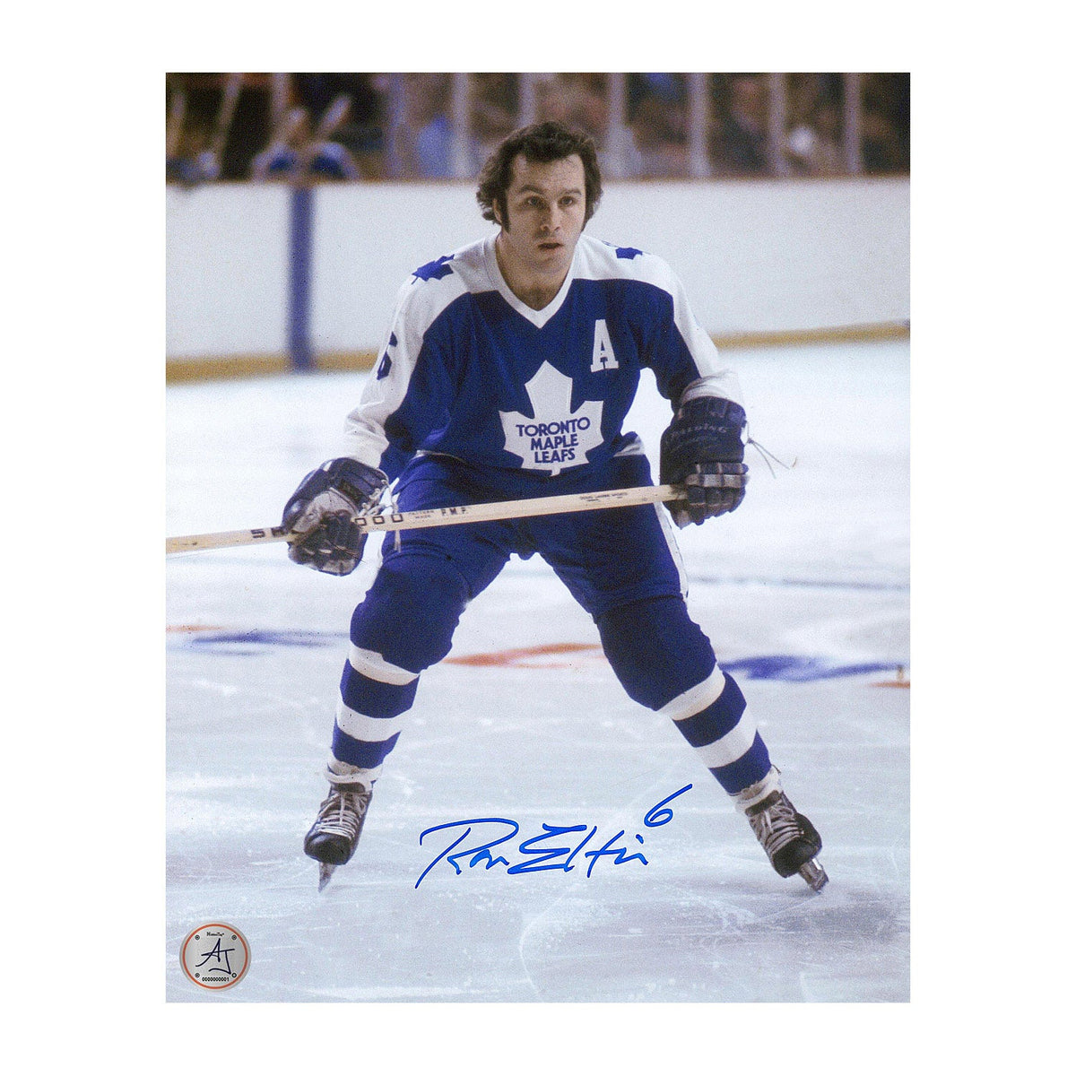 Ron Ellis Autographed Toronto Maple Leafs Game Action 8x10 Photo product image 1, provided for visual reference and product
