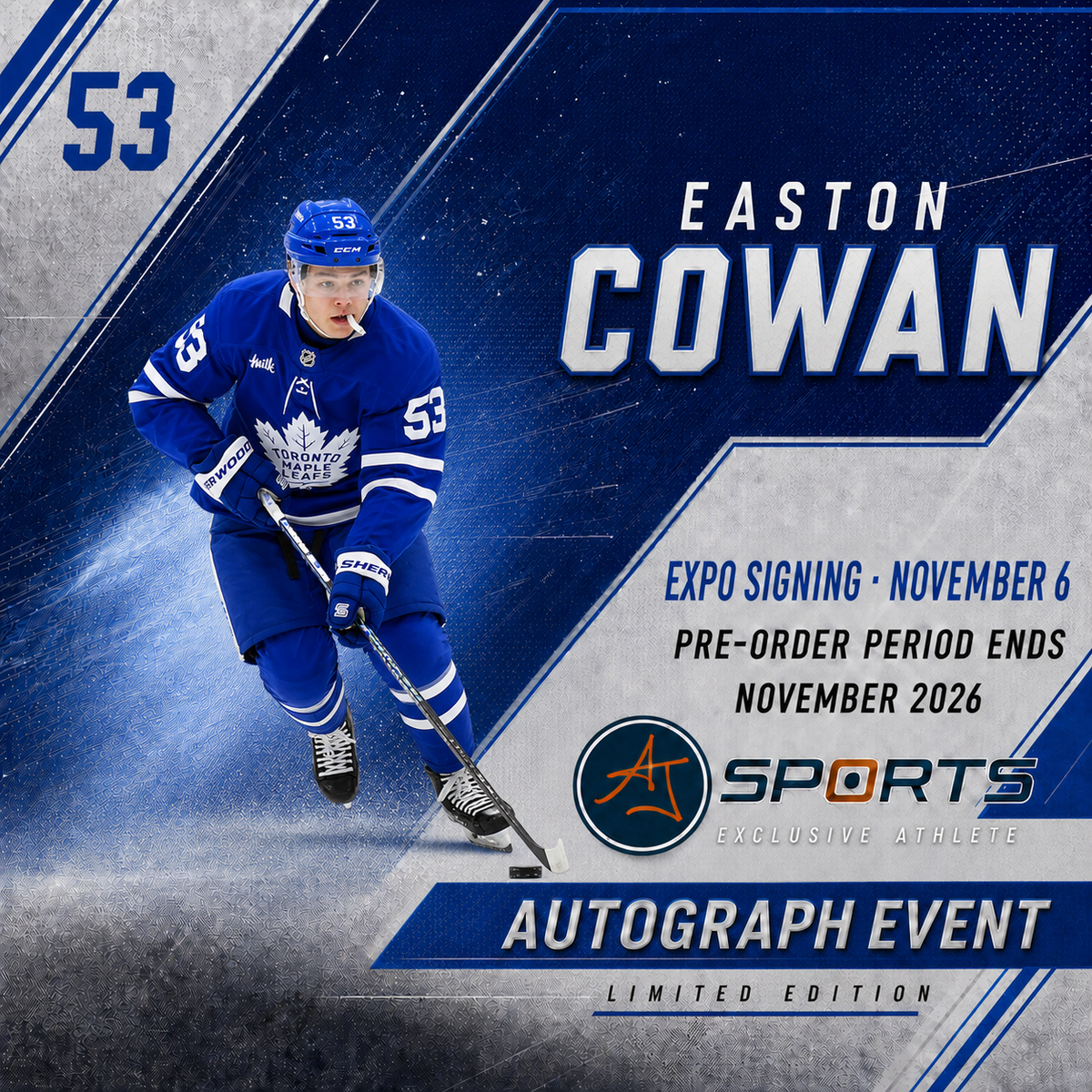 Easton Cowan Expo Signing Event product image 1, provided for visual reference and product detail review