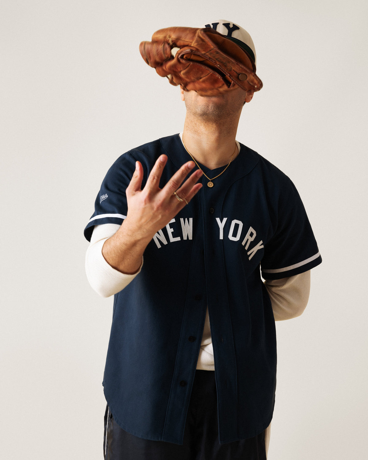 New York Black Yankees Cotton Twill Baseball Jersey product image 3, provided for visual reference and product detail review