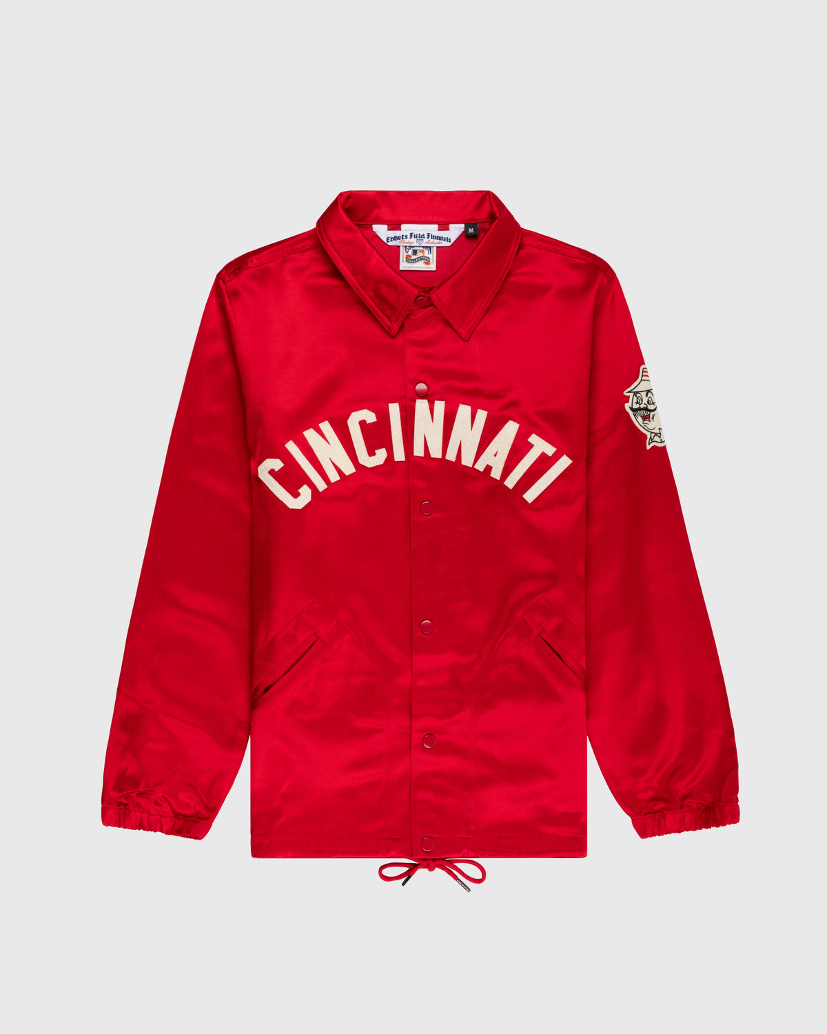 Cincinnati Reds 1955 Satin Windbreaker Jacket product image 1, provided for visual reference and product detail review