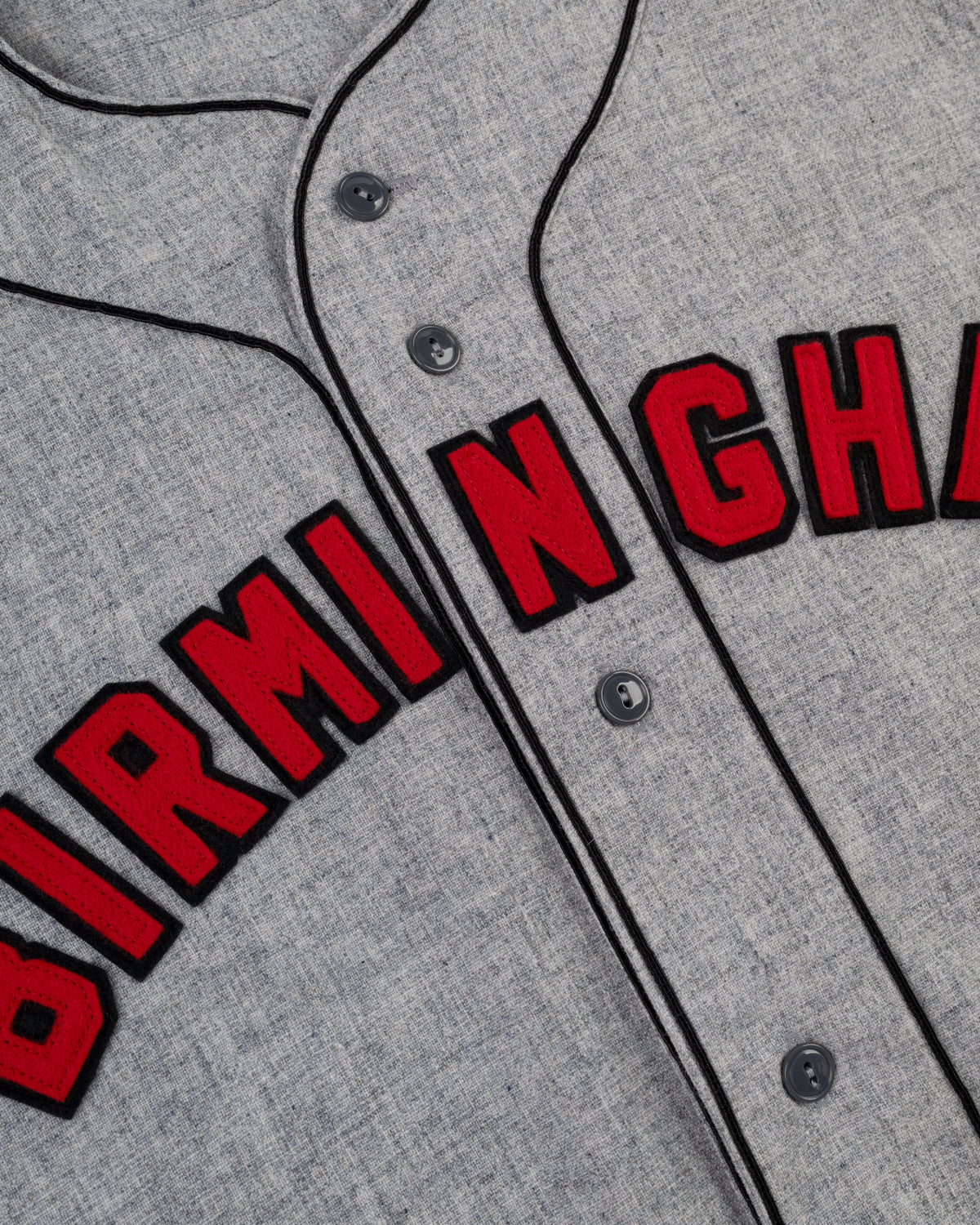 Birmingham Black Barons 1948 Authentic Wool Road Baseball Jersey product image 3, provided for visual reference and product