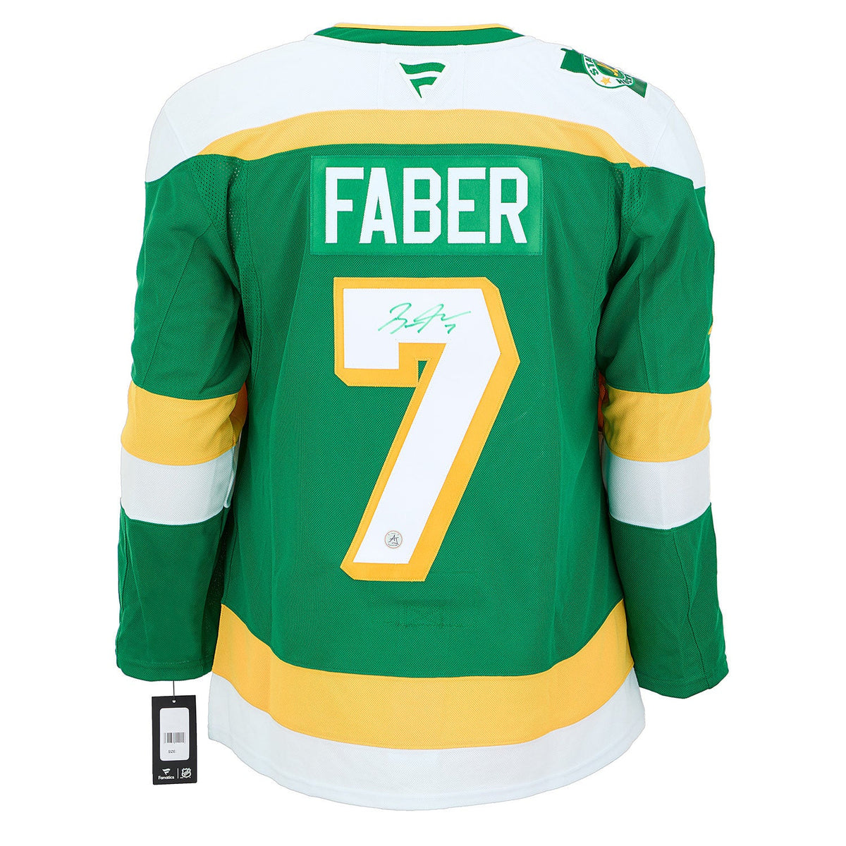 Brock Faber Signed Minnesota Wild Classic Alternate Fanatics Premium Jersey product image 1, provided for visual reference