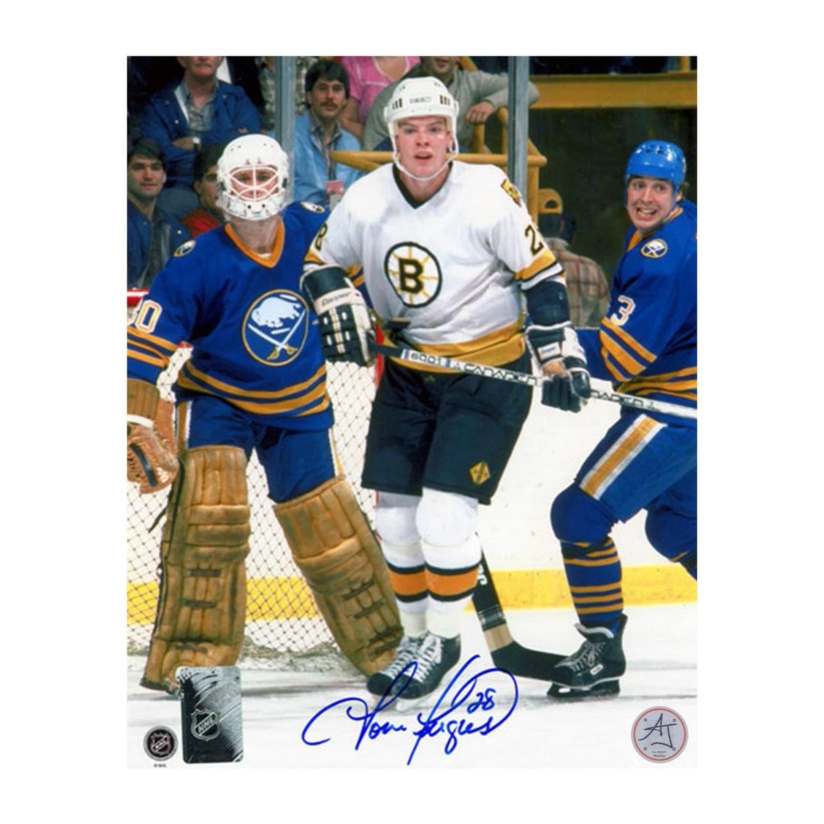 Tom Fergus Signed Boston Bruins Hockey 8x10 Photo product image 1, provided for visual reference and product detail review