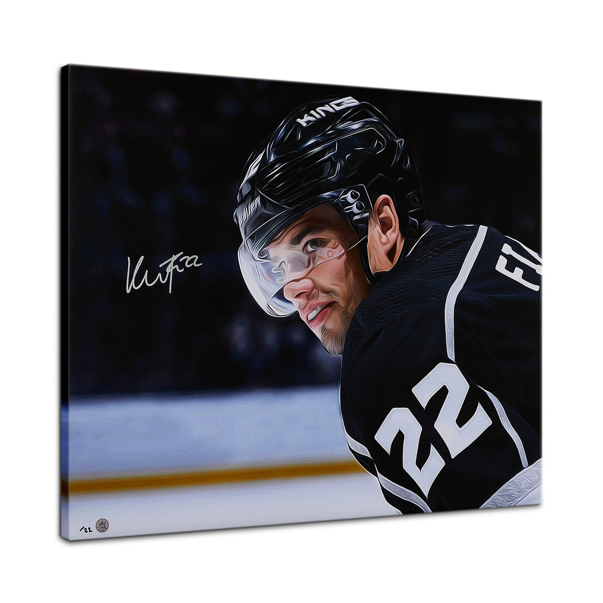 Kevin Fiala Autographed Los Angeles Hockey Player Portrait 26x32 Art Canvas #/22 product image 1, provided for visual