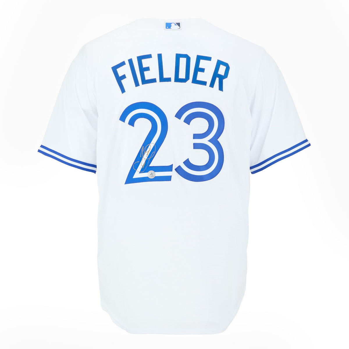 Cecil Fielder Autographed Toronto Blue Jays White Nike Baseball Jersey product image 1, provided for visual reference and