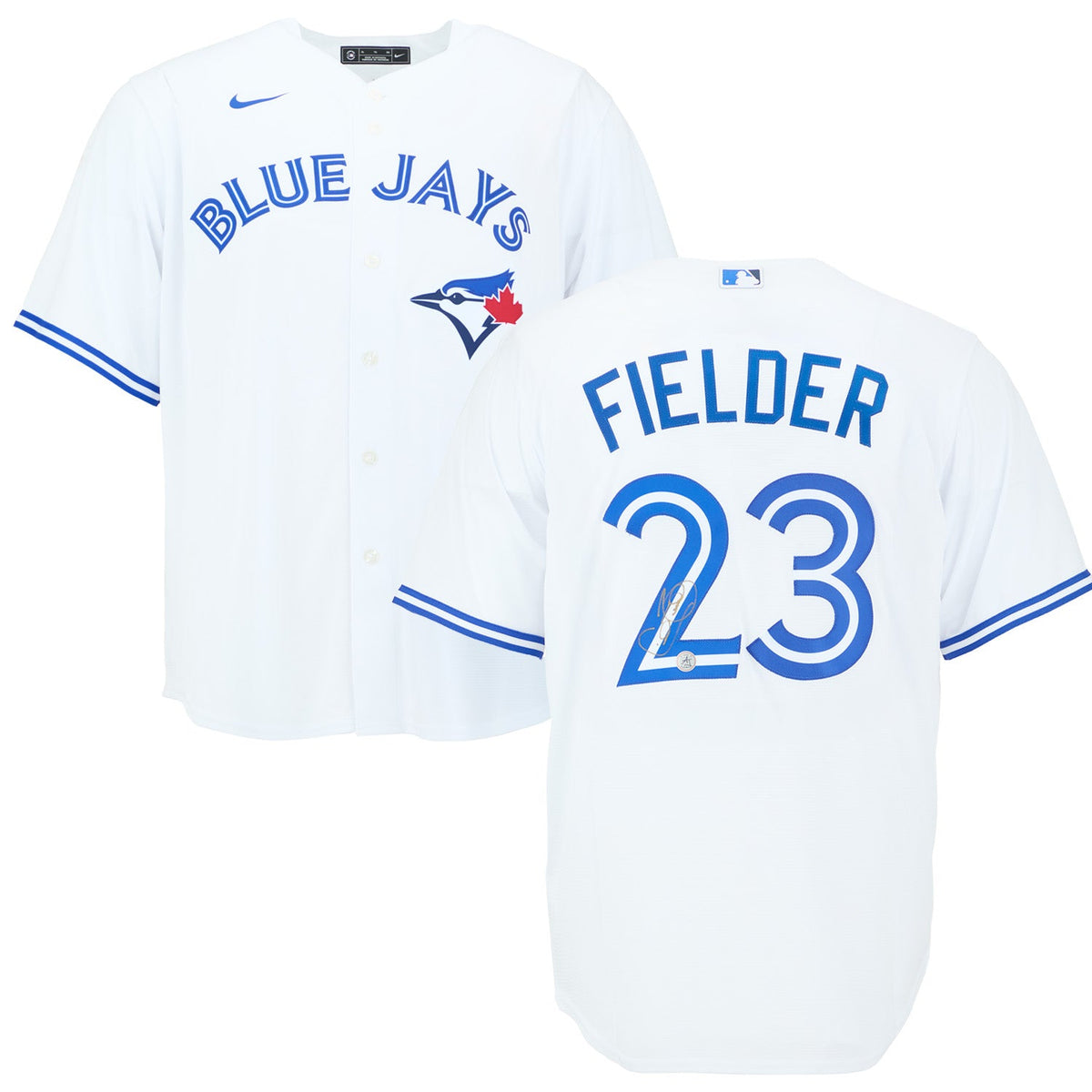 Cecil Fielder Autographed Toronto Blue Jays White Nike Baseball Jersey product image 3, provided for visual reference and