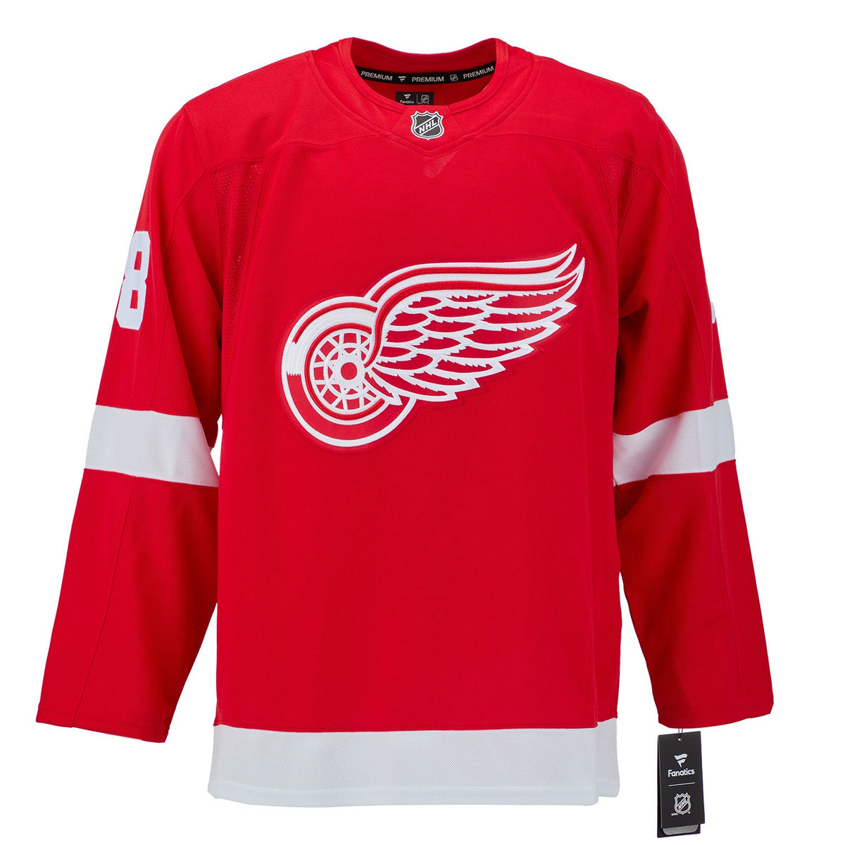 Emmitt Finnie Autographed Detroit Red Wings Fanatics Premium Jersey product image 2, provided for visual reference and
