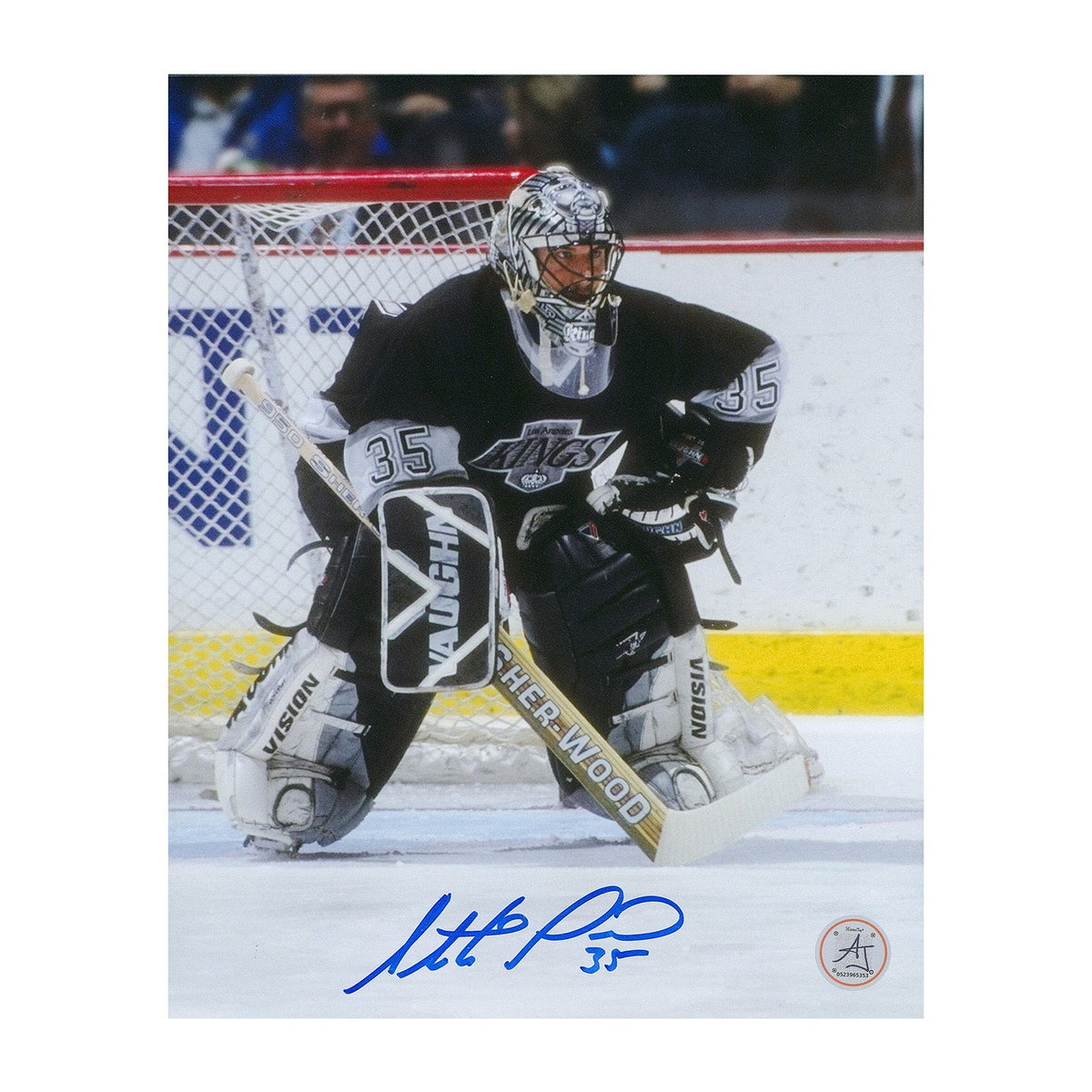 Stephane Fiset Autographed Los Angeles Kings Goalie 8x10 Photo product image 1, provided for visual reference and product