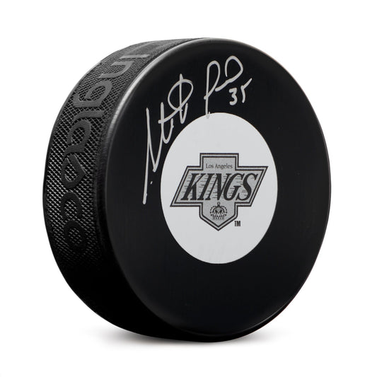 Stephane Fiset Autographed Los Angeles Kings Retro Logo Puck product image 1, provided for visual reference and product
