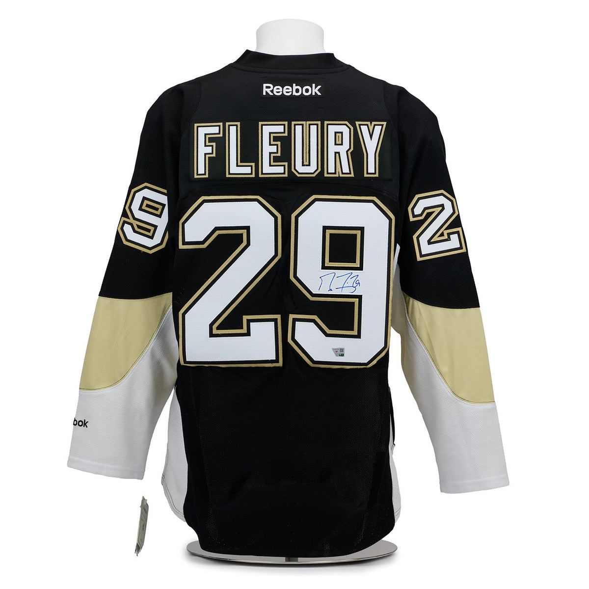 Marc-Andre Fleury Signed Pittsburgh Penguins 2009 Stanley Cup Reebok Jersey product image 1, provided for visual reference