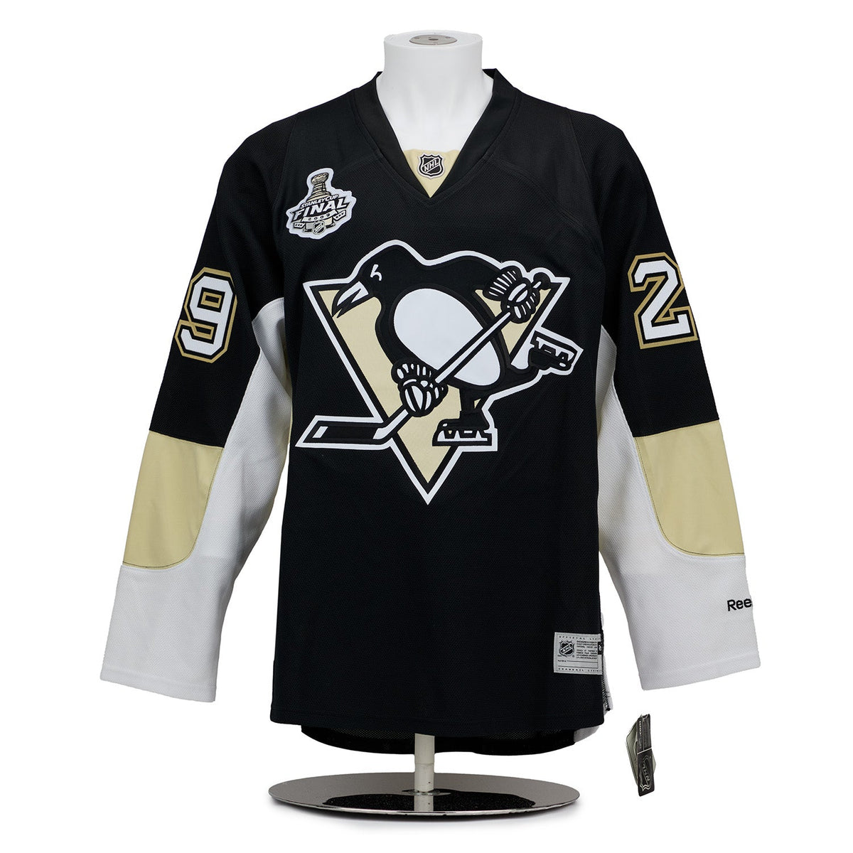 Marc-Andre Fleury Signed Pittsburgh Penguins 2009 Stanley Cup Reebok Jersey product image 2, provided for visual reference