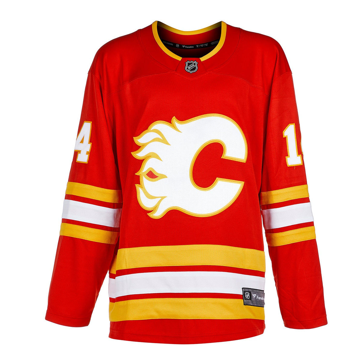 Theo Fleury Autographed Calgary Flames Fanatics Breakaway Jersey product image 2, provided for visual reference and product