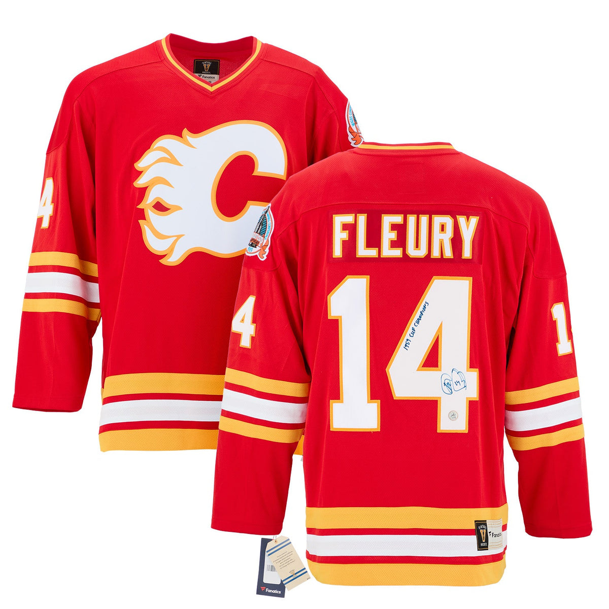Theo Fleury Calgary Flames Signed & Inscribed 1989 Stanley Cup Fanatics Jersey product image 3, provided for visual