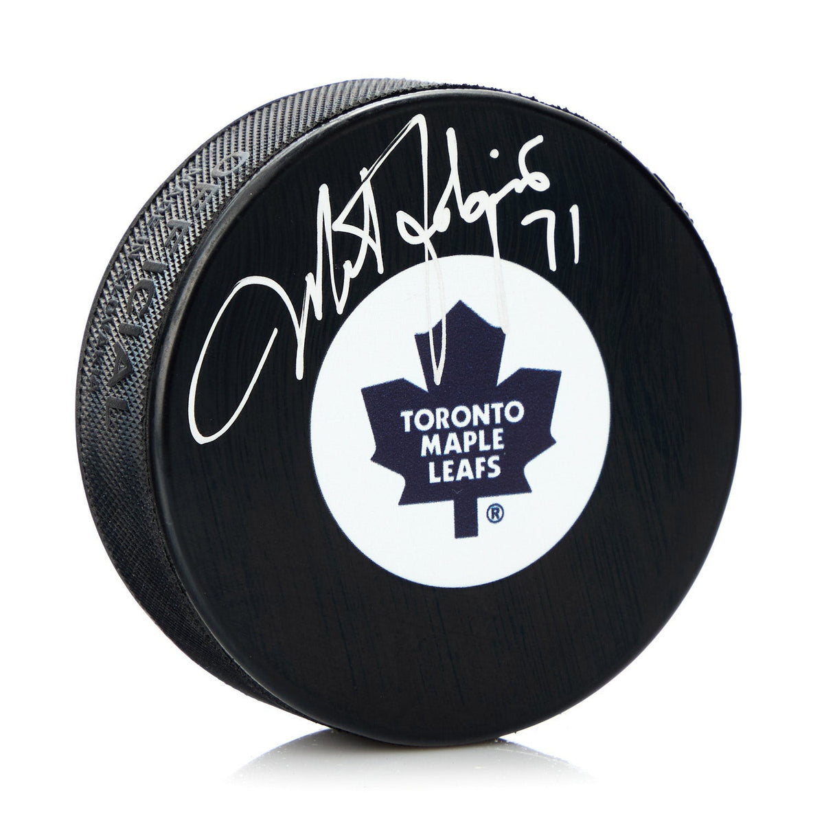 Mike Foligno Signed Toronto Maple Leafs Retro Logo Puck product image 1, provided for visual reference and product detail