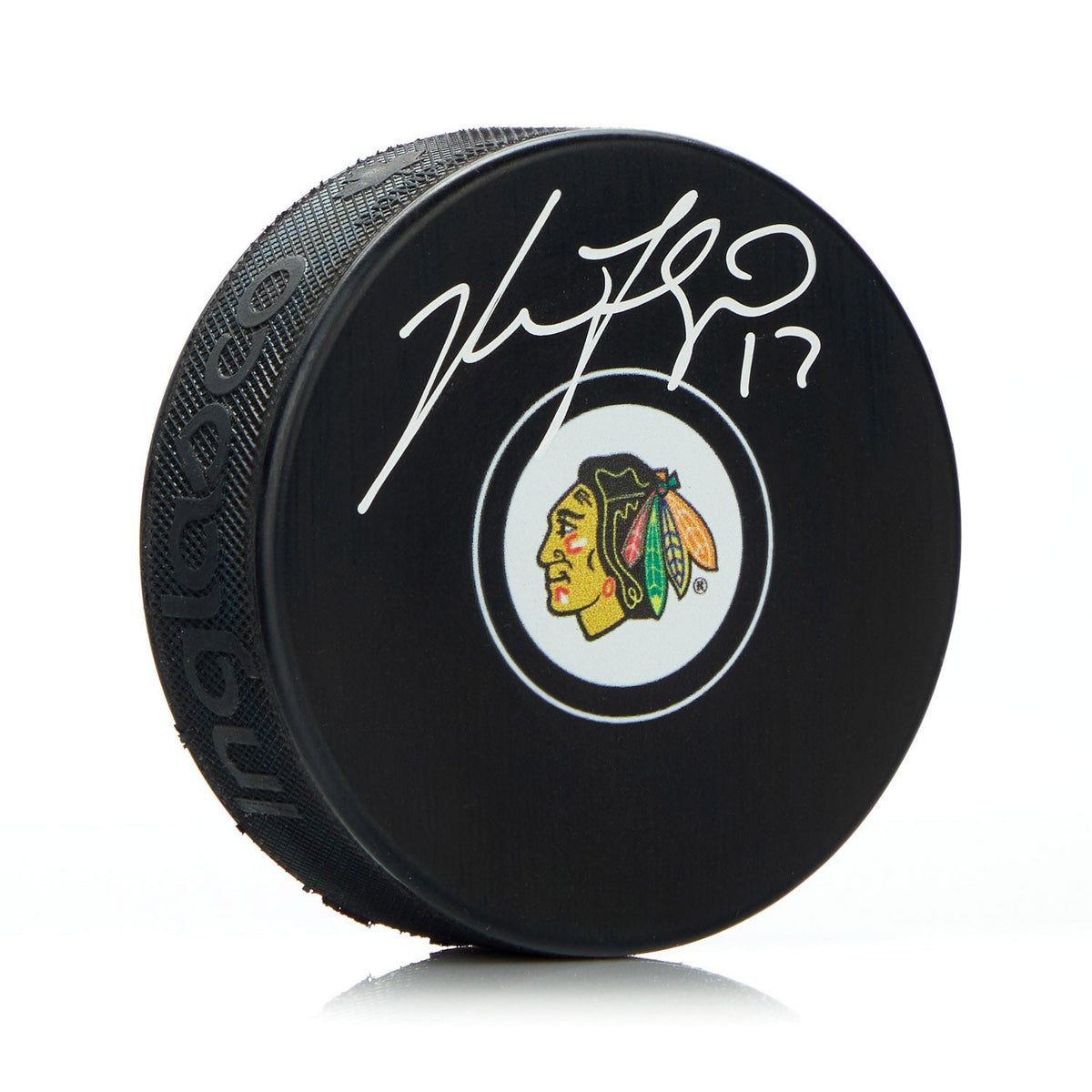 Nick Foligno Autographed Chicago Blackhawks Hockey Puck product image 1, provided for visual reference and product detail