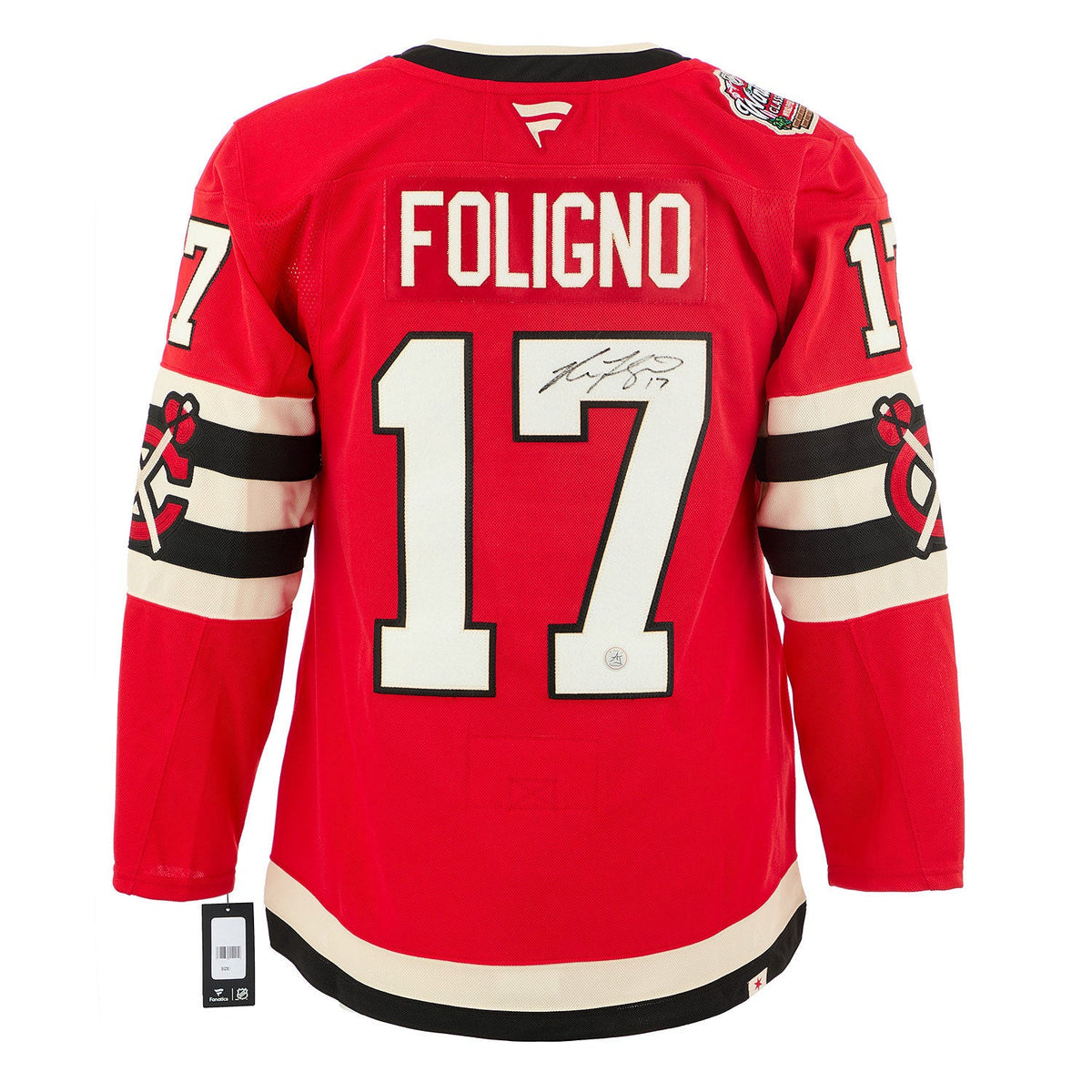 Nick Foligno Signed Chicago Blackhawks Winter Classic Fanatics Premium Jersey product image 1, provided for visual reference