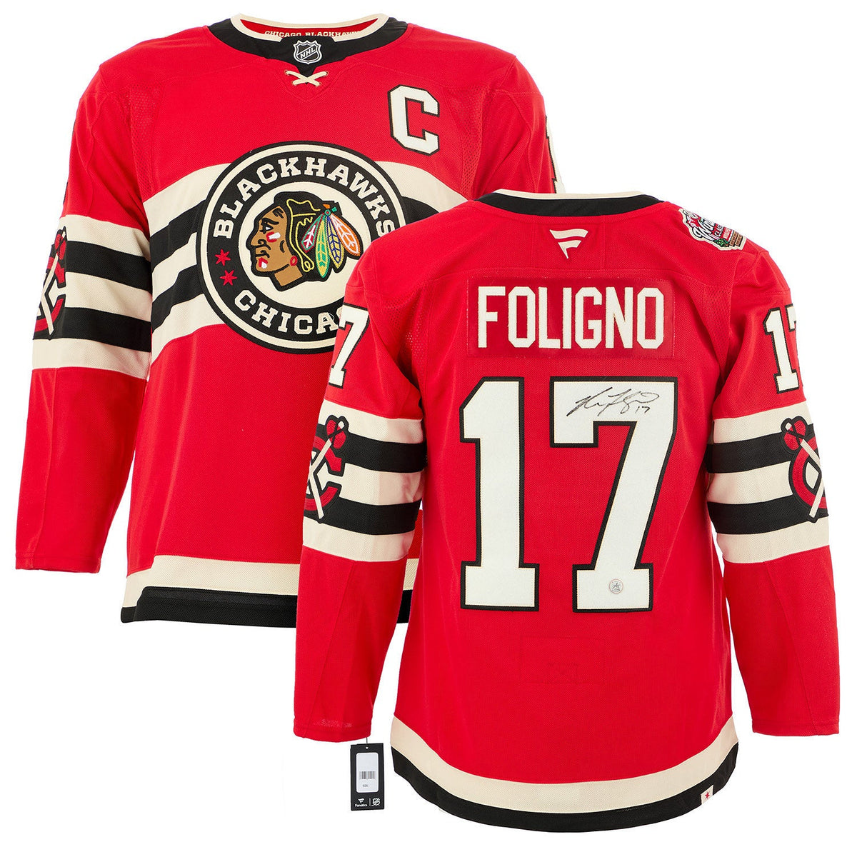 Nick Foligno Signed Chicago Blackhawks Winter Classic Fanatics Premium Jersey product image 3, provided for visual reference