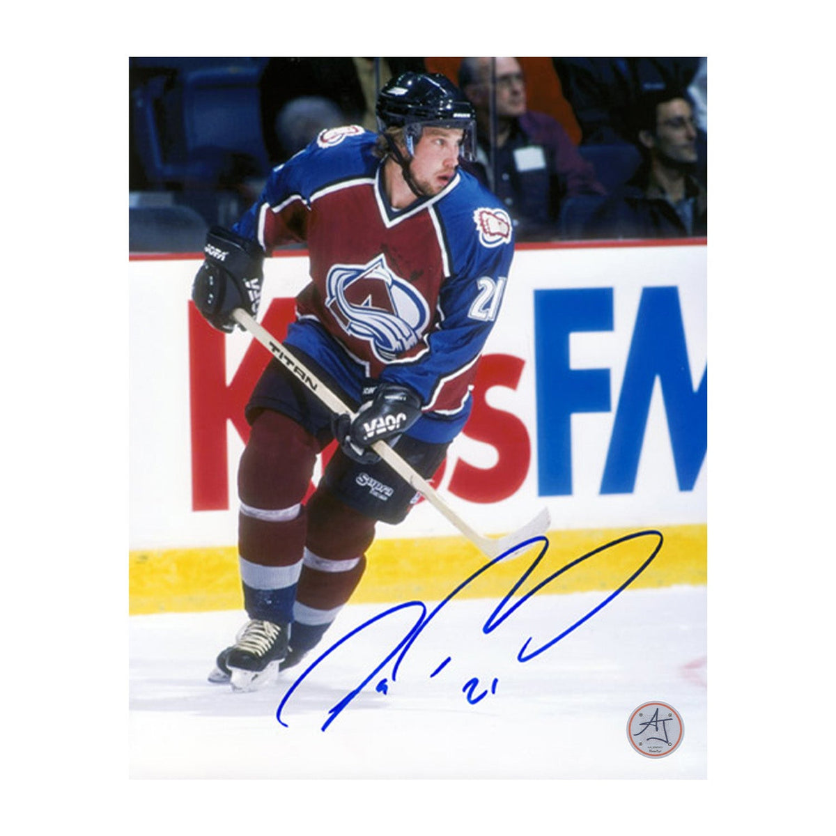 Peter Forsberg Autographed Colorado Avalanche Game Action 8x10 Photo product image 1, provided for visual reference and