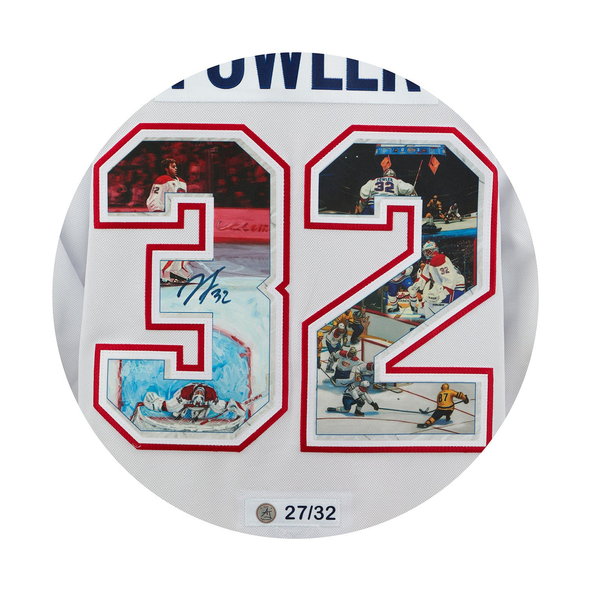 Jacob Fowler Autographed Montreal Canadiens First Game Art Jersey #27/32 product image 3, provided for visual reference and