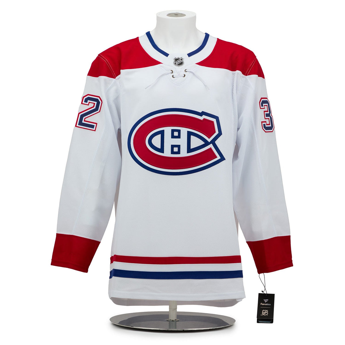 Jacob Fowler Autographed Montreal Canadiens First Game Art Jersey #10/32 product image 2, provided for visual reference and