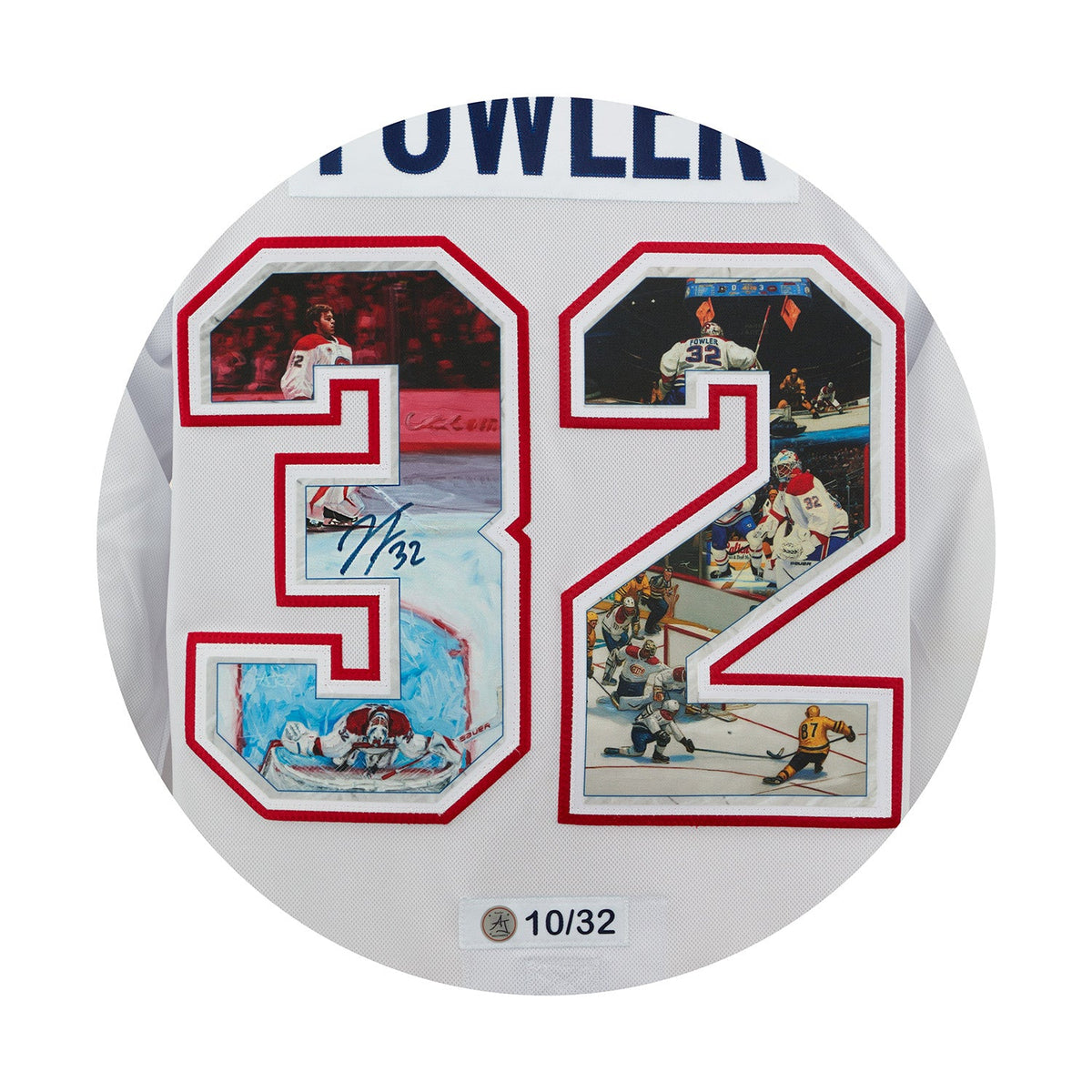Jacob Fowler Autographed Montreal Canadiens First Game Art Jersey #10/32 product image 3, provided for visual reference and