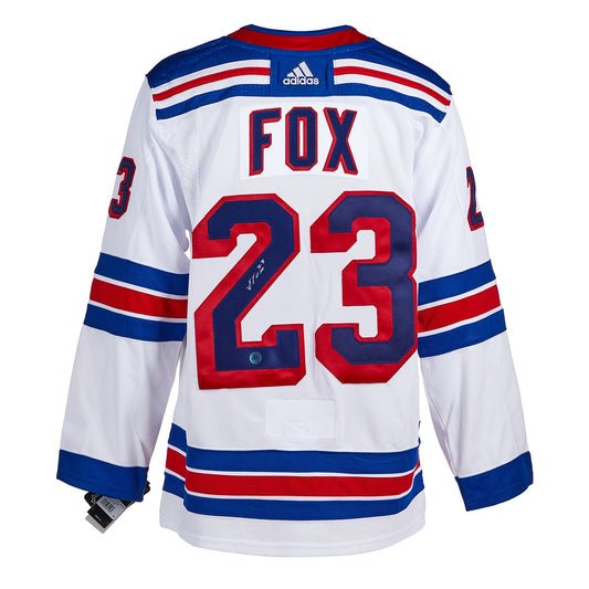 Adam Fox Signed New York Rangers White adidas Jersey product image 1, provided for visual reference and product detail review