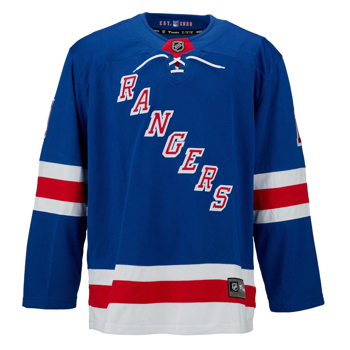 Emile Francis Autographed New York Rangers Fanatics Breakaway Jersey product image 2, provided for visual reference and