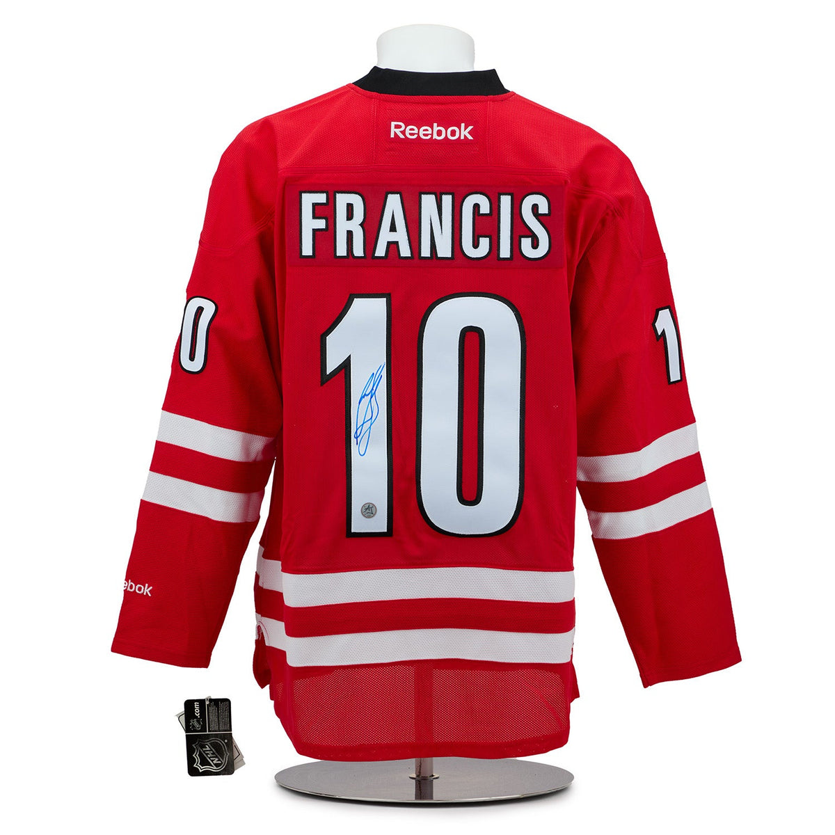 Ron Francis Autographed Carolina Hurricanes Vintage Reebok Jersey product image 1, provided for visual reference and product