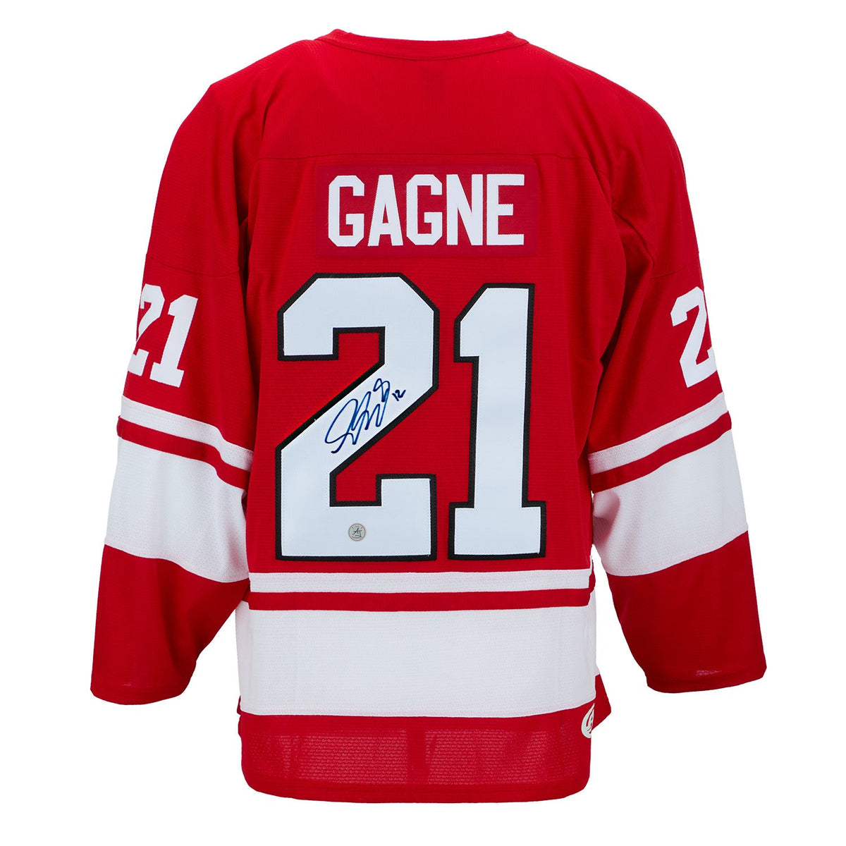 Simon Gagne Autographed Team Canada Custom Hockey Nation Jersey product image 1, provided for visual reference and product