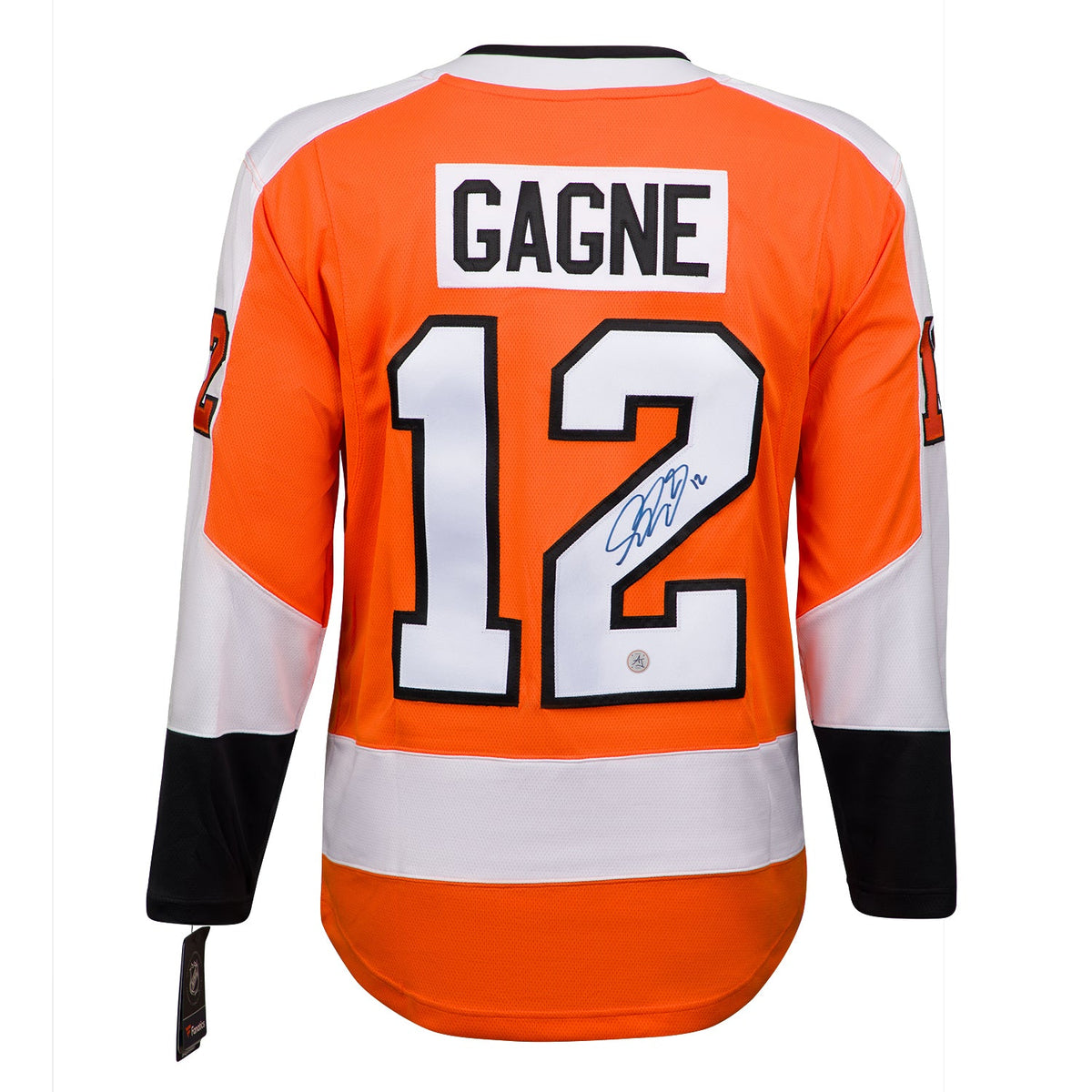 Simon Gagne Autographed Philadelphia Flyers Orange Fanatics Breakaway Jersey product image 1, provided for visual reference