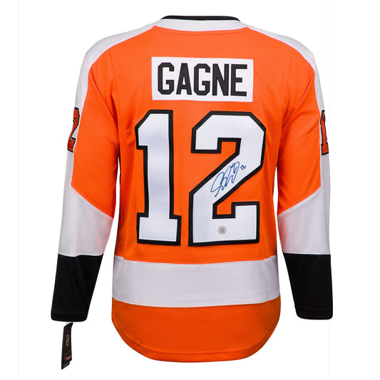 Simon Gagne Autographed Philadelphia Flyers Orange Fanatics Breakaway Jersey product image 1, provided for visual reference