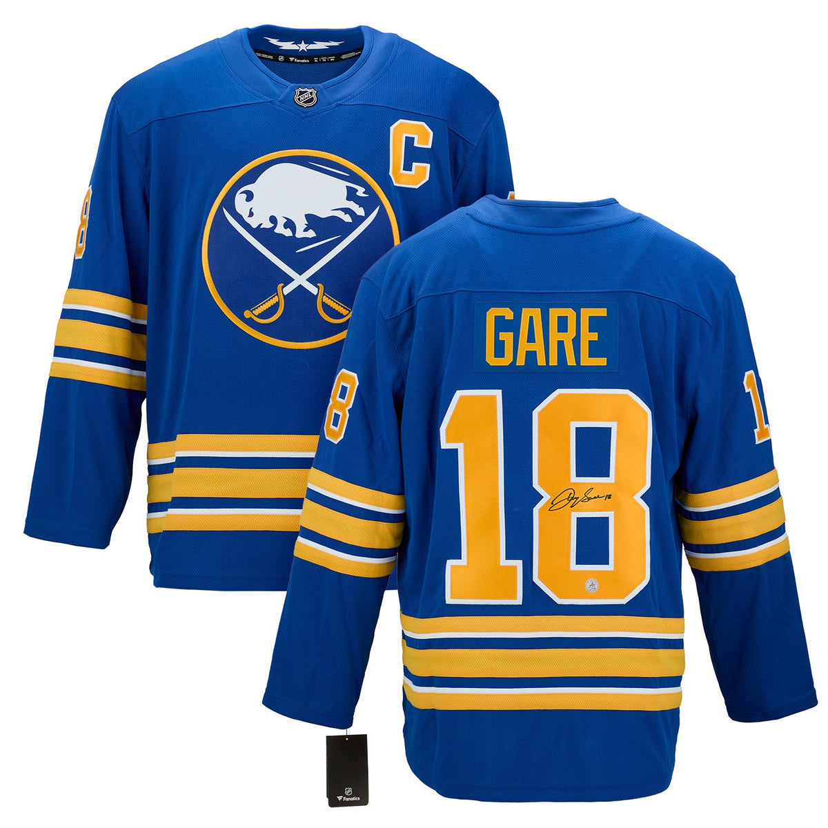 Danny Gare Autographed Buffalo Sabres Fanatics Breakaway Jersey product image 3, provided for visual reference and product